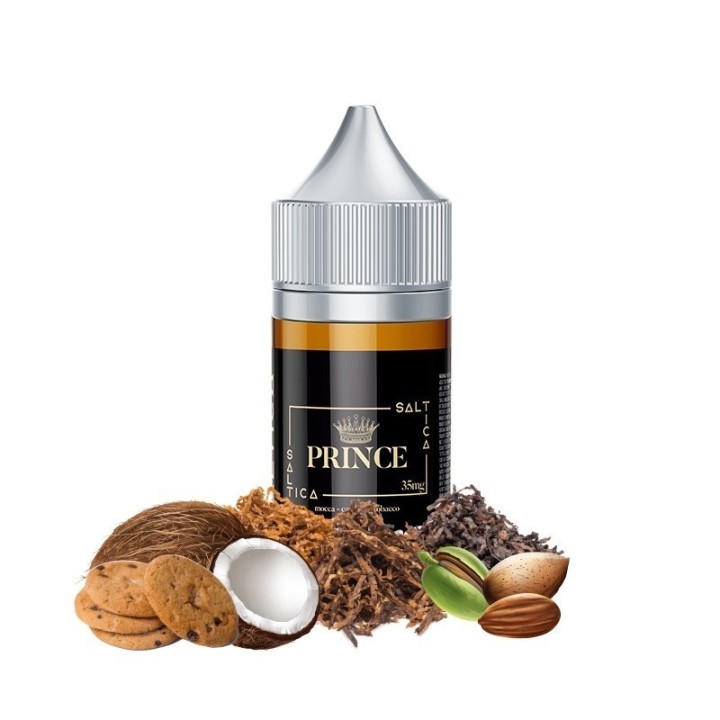 Saltica Prince Salt Likit: Hindistan Cevizi, Kurabiye ve Tütün Aromalı 35mg
