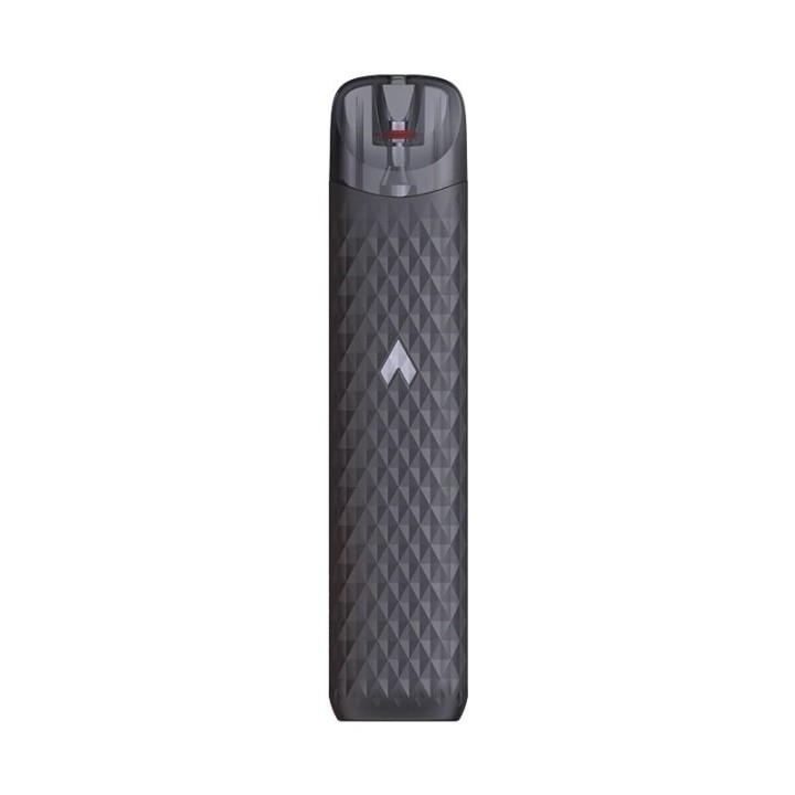 Uwell Popreel N1 Pod Mod koyu gri, elmas desenli kompakt elektronik sigara.