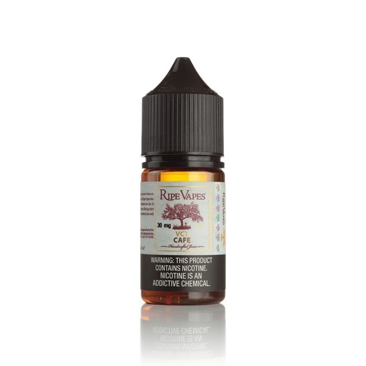 Ripe Vapes VCT Cafe Salt Likit 30mg, kahveli tütün aromalı e-likit.