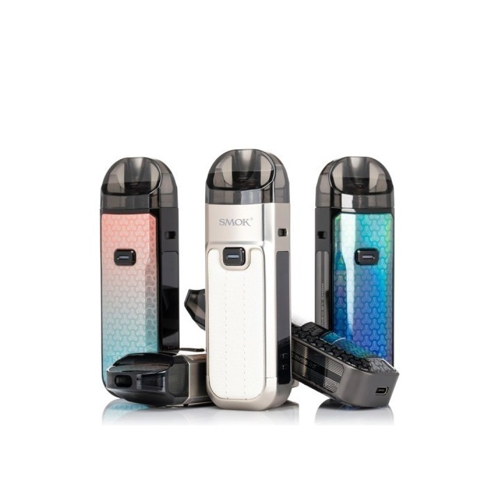 Smok Nord 5 Pod Mod çeşitleri: Beyaz, Mavi ve Pembe seçenekler.
