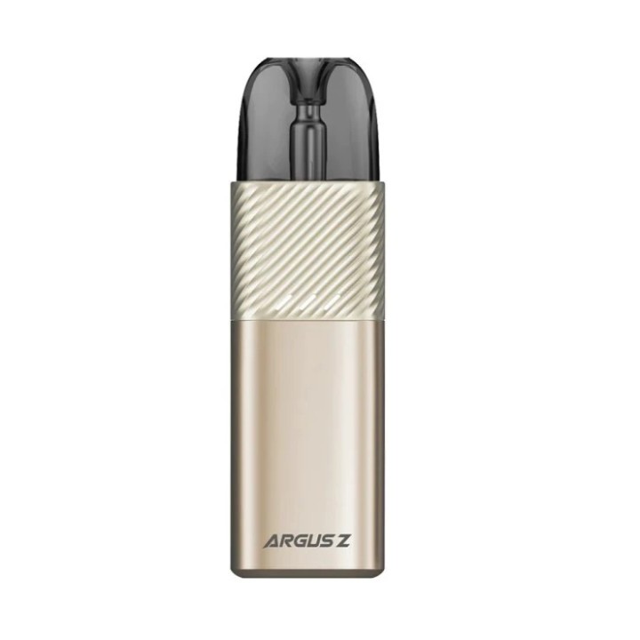 Voopoo Argus Z Pod Mod altın rengi, şık ve taşınabilir elektronik sigara.