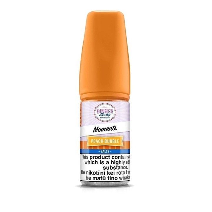 Dinner Lady Peach Bubble Salt Likit, Turuncu Kapaklı Premium Salt Likit