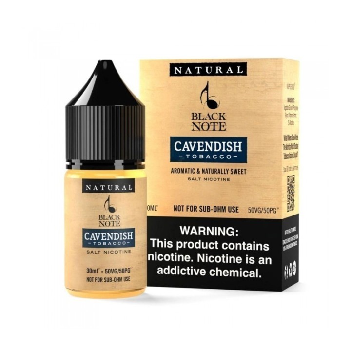 Black Note Cavendish Tobacco Salt Likit 30ml 50VG/50PG doğal aroma