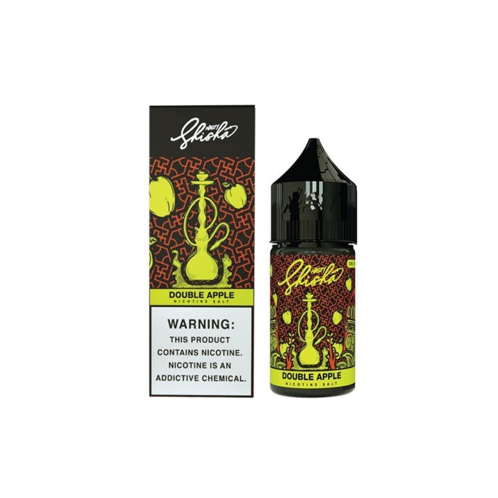 Nasty Juice Shisha Double Apple Salt Likit kutu ve şişe ambalajı.