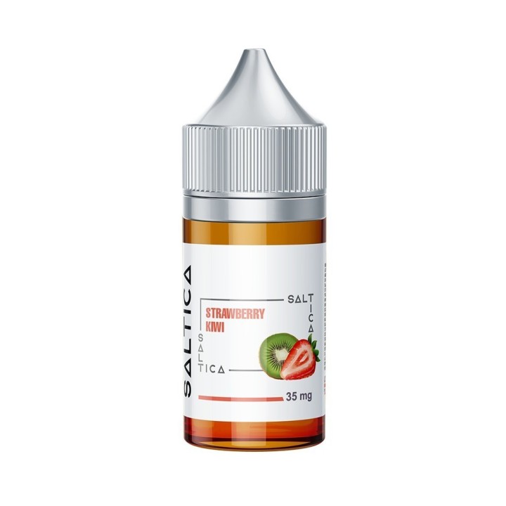 Saltica Strawberry Kiwi Salt Likit 35mg, çilek kivi aromalı e-likit şişesi.