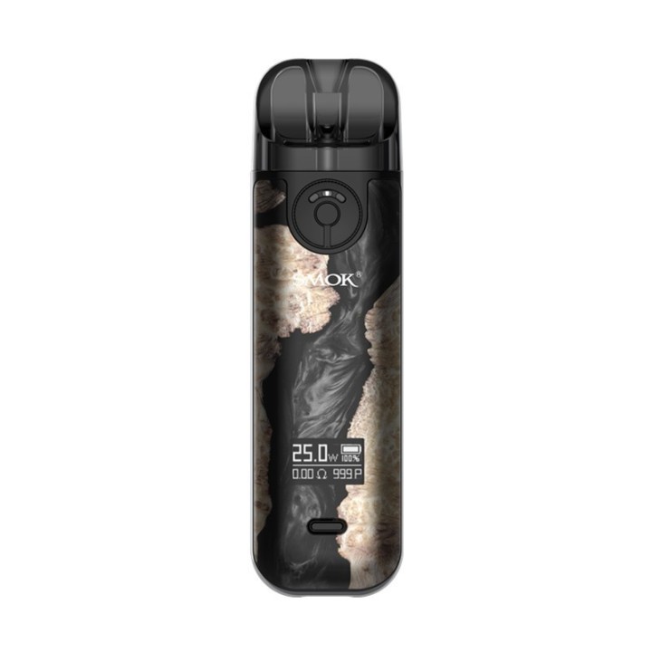 SMOK NOVO 4 Pod Mod Siyah Ahşap Desenli Elektronik Sigara