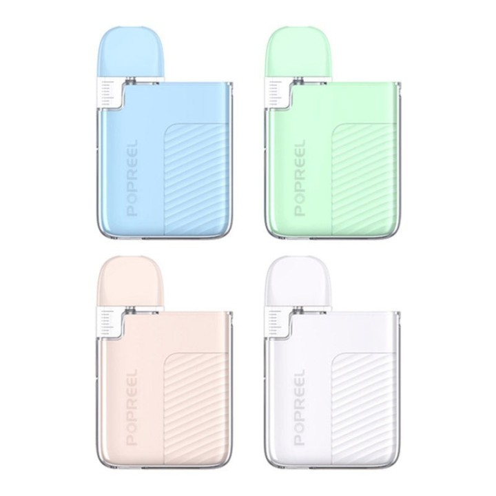 Uwell Popreel PK1 Pod Mod renk seçenekleri: Mavi, Yeşil, Pembe, Beyaz