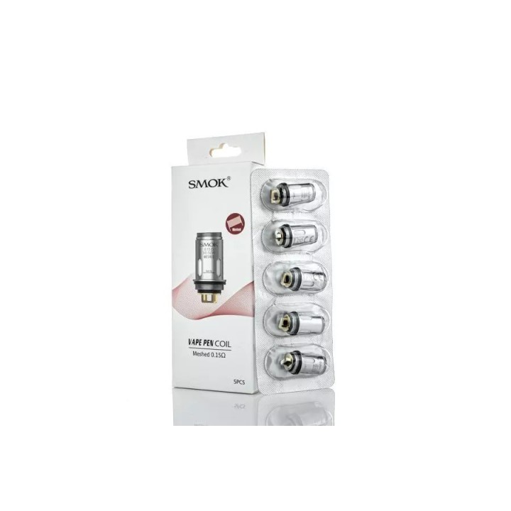 SMOK Vape Pen Coil Meshed 0.15Ω yedek parça, 5'li paket.