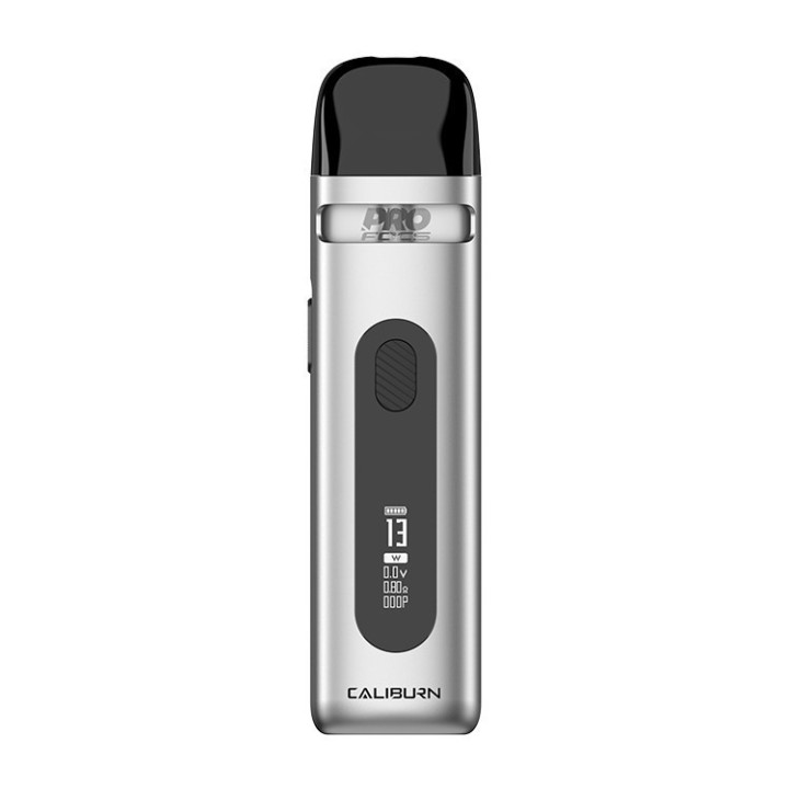 Uwell Caliburn X Pod Mod Gümüş, ayarlanabilir watt ekranlı elektronik sigara