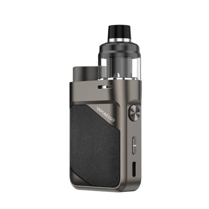Vaporesso Swag PX80 Pod Mod Gri, Deri Kaplamalı Kompakt Elektronik Sigara
