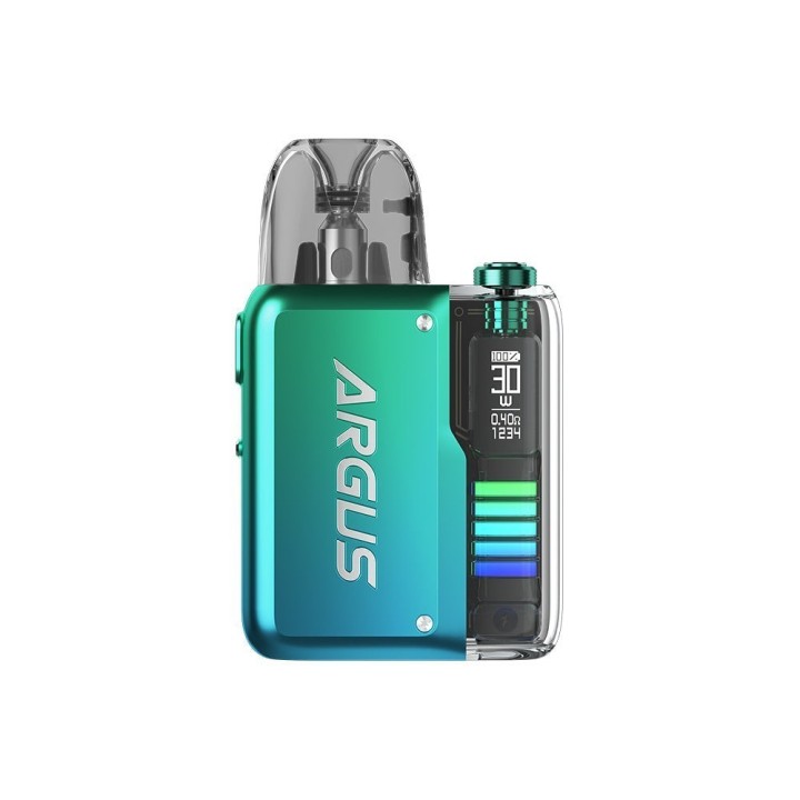 Voopoo Argus P2 Pod Mod yeşil-mavi renkli, dijital ekranlı elektronik sigara