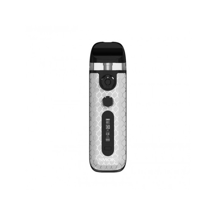Smok Novo 5 Pod Mod Gümüş Beyaz Deri Desenli Elektronik Sigara