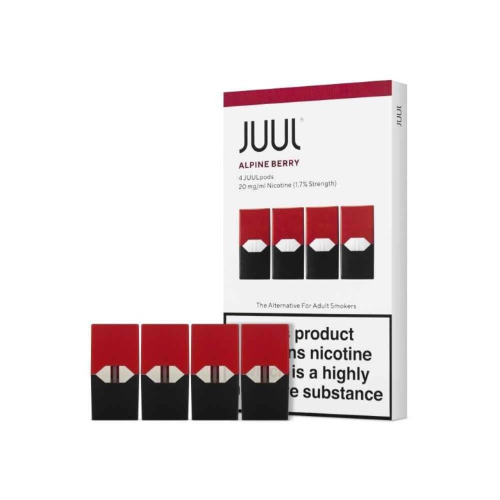 Juul Alpine Berry 1.7% Nikotin Kartuş Paketi, 4'lü Kırmızı Pod