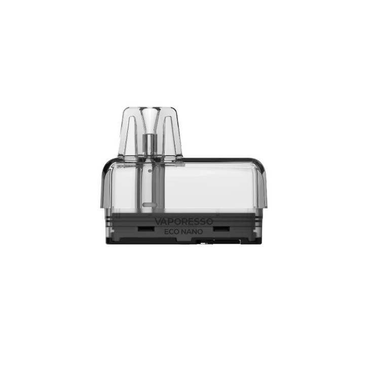 Vaporesso ECO Nano Kartuş yedek tankı, şeffaf, siyah tabanlı