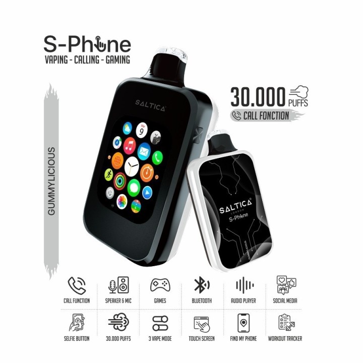 Saltica SPhone 30000 Puffs Gummylicious kullan at elektronik sigara