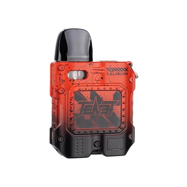 Uwell Caliburn Koko Tenet Pod Mod kırmızı, siyah, endüstriyel tasarım.