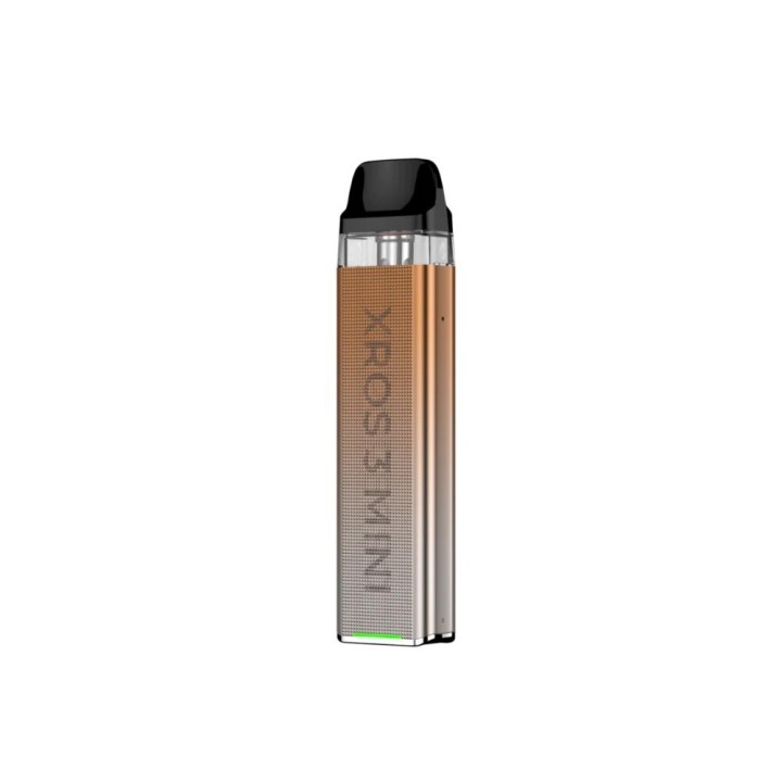 Vaporesso Xros 3 Mini Pod Mod, Turuncu/Gümüş renkli kompakt elektronik sigara.