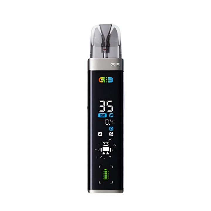 Uwell Caliburn G3 Pro Pod Mod Siyah, dijital ekranlı kompakt elektronik sigara.