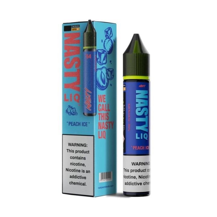 Nasty Juice Liq Peach Ice E Likit, Mavi Kutu ve Şişe