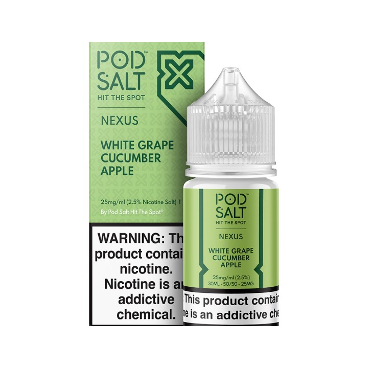 Pod Salt Nexus Beyaz Üzüm Salatalık Elma Salt Likit Yeşil Ambalaj