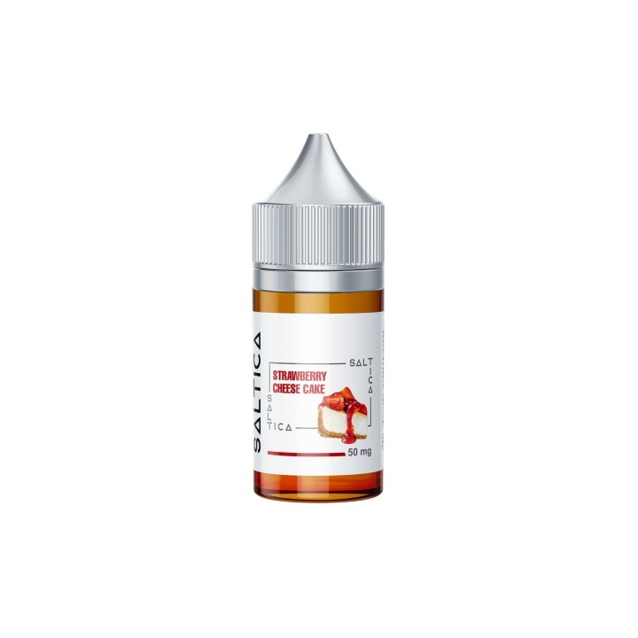 Saltica Strawberry Cheese Cake Salt Likit 50 mg likit şişesi.