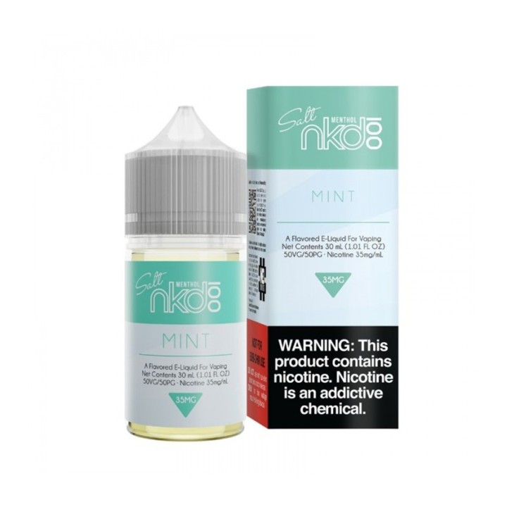 Naked Mint Salt Likit 30ml 35mg Mentollü E-Likit MINT Beyaz Kutu