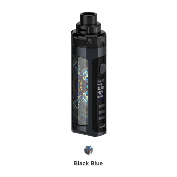 GeekVape Z100C DNA Pod Mod Siyah Mavi, DNA çip ekranlı elektronik sigara.
