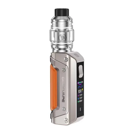 GeekVape Aegis Solo 3 Pod Mod gümüş-turuncu, dayanıklı elektronik sigara