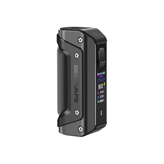 Siyah GeekVape Aegis Solo 3 Mod Pod, sağlam ve şık elektronik sigara