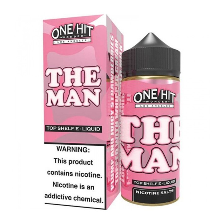 One Hit Wonder The Man E Likit pembe kutulu ve şişeli, çilekli kremalı.