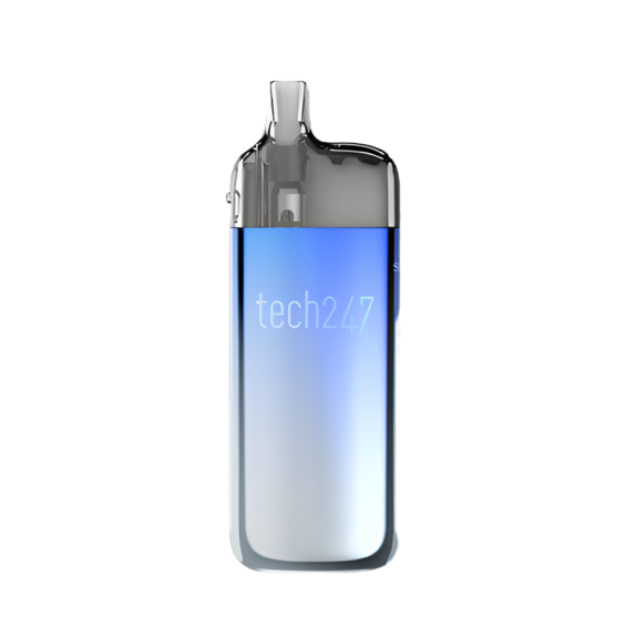 Smok Tech247 Pod Mod mavi-beyaz renkli şık elektronik sigara cihazı.