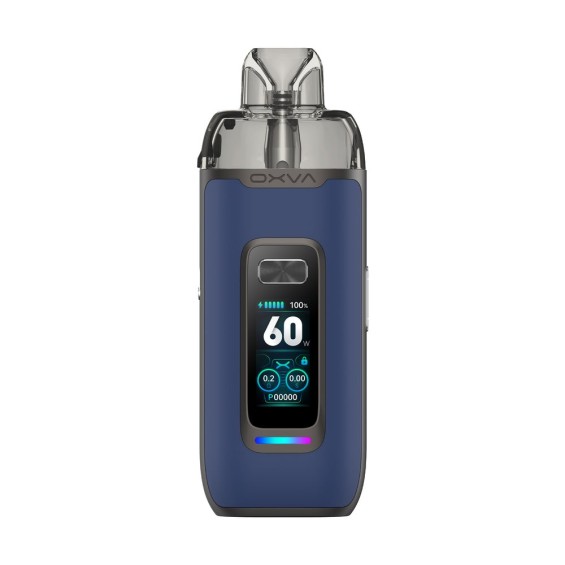 OXVA V Prime Pod Mod Mavi renk, dijital ekranlı elektronik sigara cihazı.