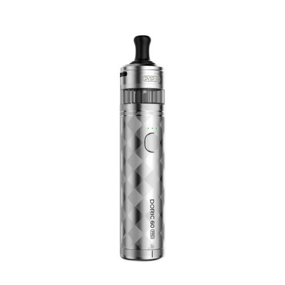 Voopoo Doric 60 Pro Pod Mod gümüş renkli elmas desenli elektronik sigara