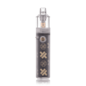 DotMod DotStick Revo Pod Mod, şeffaf gövdeli, altın detaylı, kompakt elektronik sigara.