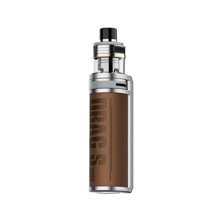 Voopoo Drag S Pro Pod Mod kahverengi deri kaplama elektronik sigara