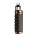 Voopoo Drag S Pod Mod kahverengi deri ve bronz detaylı elektronik sigara