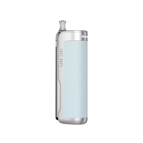 Lost Vape Thelema Nexus Kit Pod Mod açık mavi, gümüş renkli kompakt tasarım.