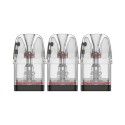 Uwell Caliburn GPP Kartuş yedek başlıkları, şeffaf gövde ve kırmızı detaylar.