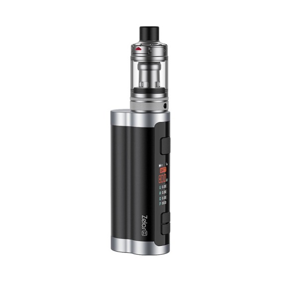 Aspire Zelos X Pod Mod Siyah/Gümüş, ayarlanabilir watt ekranlı elektronik sigara