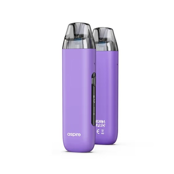 Aspire Minican 3 Pro Pod Mod mor renkli, dijital ekranlı, kompakt elektronik sigara.