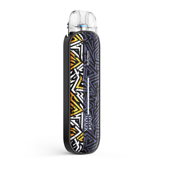Aspire Pixo Aura Pod Mod, Siyah/Sarı Desenli, Kompakt Elektronik Sigara