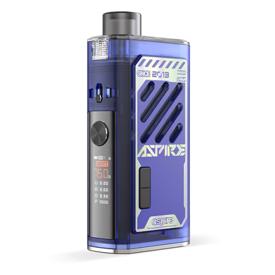 Aspire Cloudflask X Pod Mod Mavi, Şeffaf, Dijital Ekranlı Elektronik Sigara