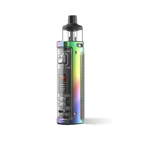 Aspire Veynom EX Pod Mod gökkuşağı renkli, karbon fiber görünümlü elektronik sigara