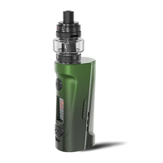 Aspire Boxxer Pod Mod yeşil renk, dijital ekranlı elektronik sigara