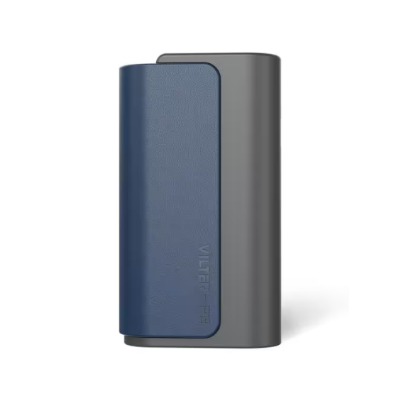 Aspire Vilter Power Bank mavi ve gri renkli, şık taşınabilir şarj cihazı.