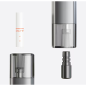 Aspire Vilter S Pod Mod yedek parçaları, gümüş ve beyaz renkli bileşenler.