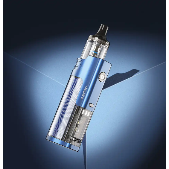 Aspire Flexus AIO Pod Mod mavi renkli, şık, kompakt elektronik sigara.