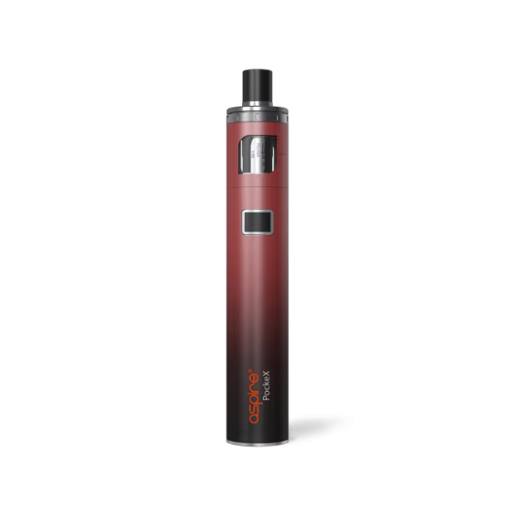 Aspire PockeX Pod Mod kırmızı renkli, kompakt elektronik sigara cihazı