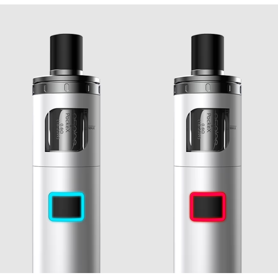 Aspire PockeX Pod Mod Beyaz, Mavi/Kırmızı Işık Göstergeli Kompakt Elektronik Sigara