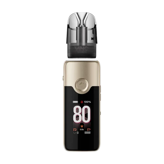 Voopoo Vinci E80 Pod Mod Altın Siyah, Dijital Ekranlı Elektronik Sigara